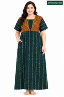 Sivam Nighty Cotton V Neck Model XXL- SNVNXXL2308