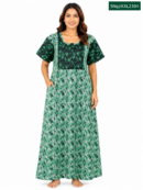 Sivam Nighty Cotton V Neck Model XXL- SNgzXXL2304