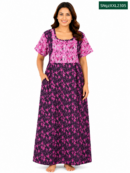 Sivam Nighty Cotton V Neck Model XXL- SNgzXXL2305
