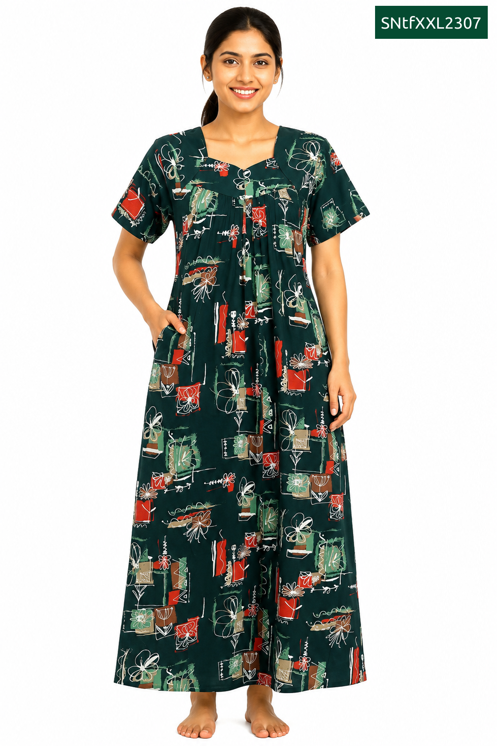Sivam Nighty Cotton Titanic Frock Model XXL- SNtfXXL2307