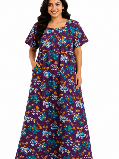 Sivam Nighty Cotton Zip Frock Model XL- SNzfXL02301