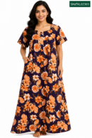 Sivam Nighty Cotton Zip Frock Model XL- SNzfXL02303