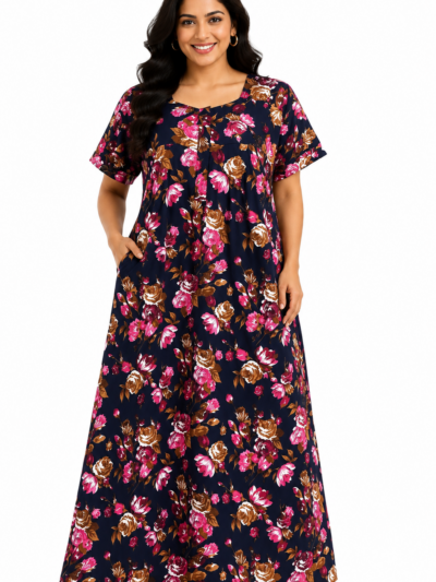 Sivam Nighty Cotton Zip Frock Model XL- SNzfXL02304