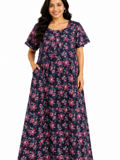 Sivam Nighty Cotton Zip Frock Model XL- SNzfXL02306