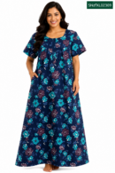 Sivam Nighty Cotton Zip Frock Model XL- SNzfXL02309
