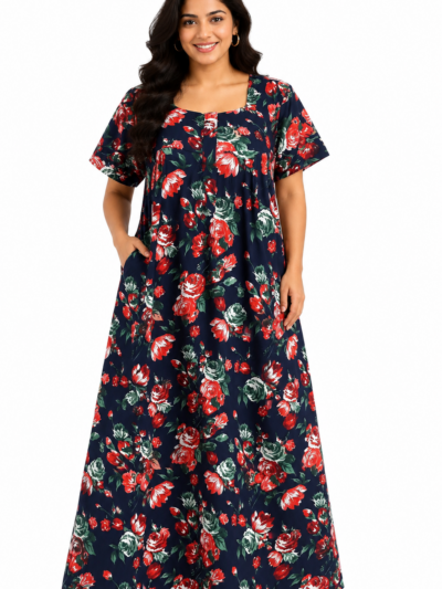 Sivam Nighty Cotton Zip Frock Model XL- SNzfXL02310
