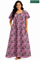 Sivam Nighty Cotton Zip Frock Model XL- SNzfXL02311