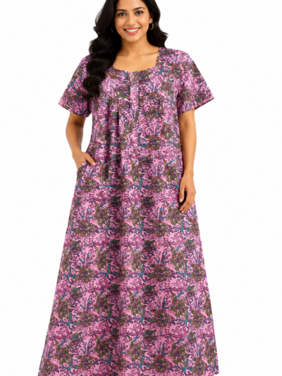 Sivam Nighty Cotton Zip Frock Model XL- SNzfXL02311
