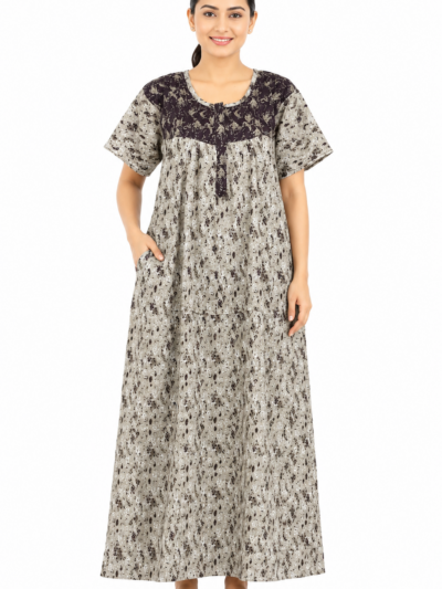 Sivam Nighty Cotton Zip Frock Model XL- SNzfXL02315