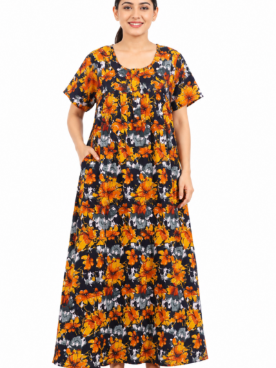 Sivam Nighty Cotton Zip Frock Model XL- SNzfXL02316