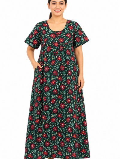 Sivam Nighty Cotton Zip Frock Model XL- SNzfXL02317