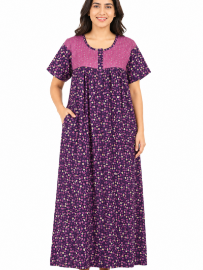 Sivam Nighty Cotton Zip Frock Model XL- SNzfXL02319