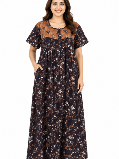 Sivam Nighty Cotton Zip Frock Model XL- SNzfXL02321