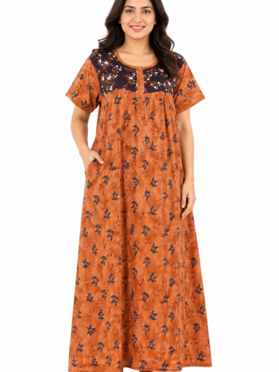 Sivam Nighty Cotton Zip Frock Model XL- SNzfXL02322