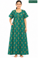 Sivam Nighty Cotton Zip Frock Model XL- SNzfXL02324