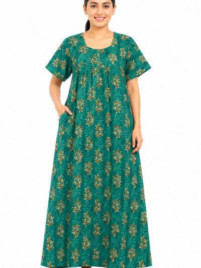 Sivam Nighty Cotton Zip Frock Model XL- SNzfXL02324