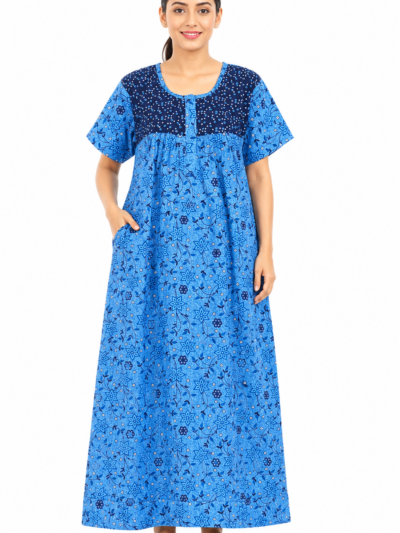 Sivam Nighty Cotton Zip Frock Model XL- SNzfXL02328