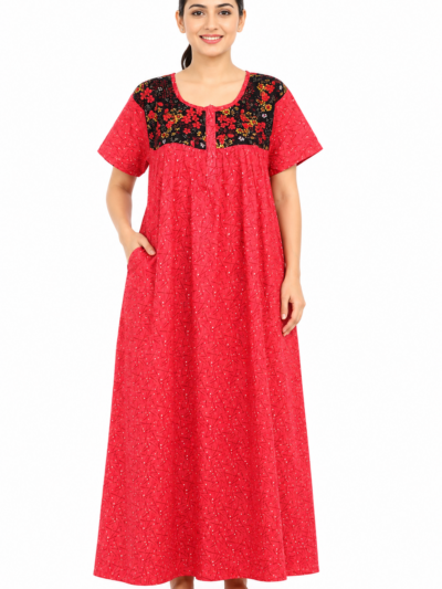 Sivam Nighty Cotton Zip Frock Model XL- SNzfXL02329