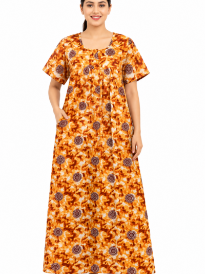 Sivam Nighty Cotton Zip Frock Model XL- SNzfXL02333