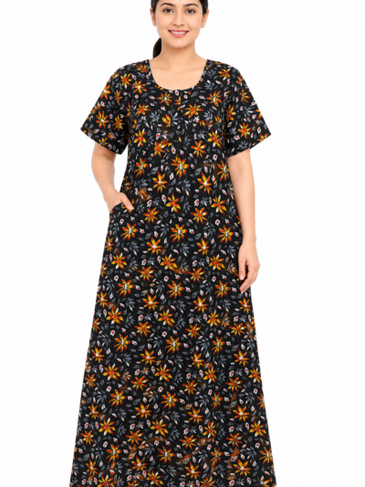 Sivam Nighty Cotton Zip Frock Model XL- SNzfXL02334
