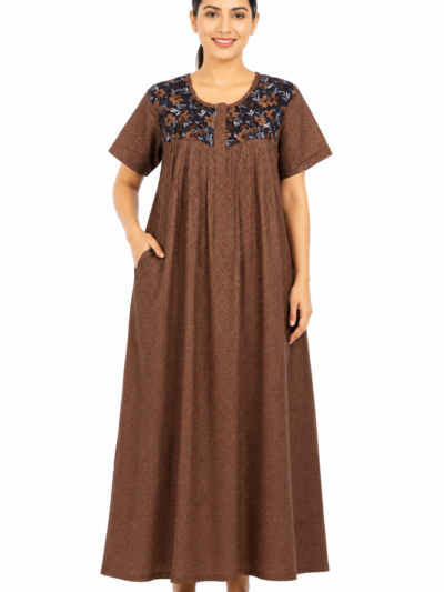 Sivam Nighty Cotton Zip Frock Model XL- SNzfXL02337