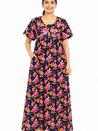 Sivam Nighty Cotton Zip Frock Model XL- SNzfXL02339