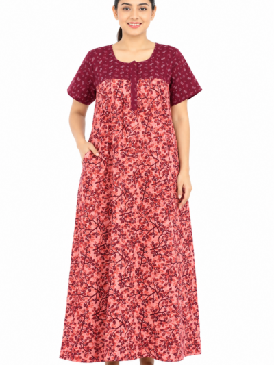 Sivam Nighty Cotton Zip Frock Model XL- SNzfXL02340