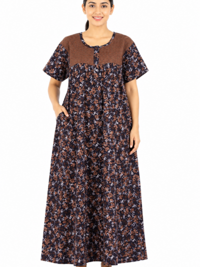 Sivam Nighty Cotton Zip Frock Model XL- SNzfXL02341