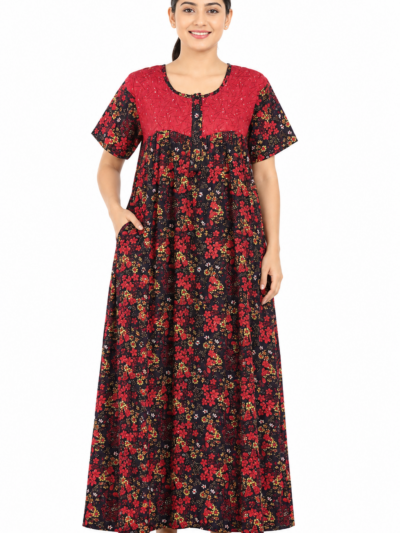 Sivam Nighty Cotton Zip Frock Model XL- SNzfXL02342