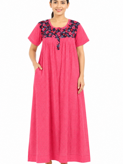 Sivam Nighty Cotton Zip Frock Model XL- SNzfXL02345