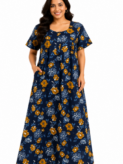 Sivam Nighty Cotton Zip Frock Model XL- SNzfXL02347