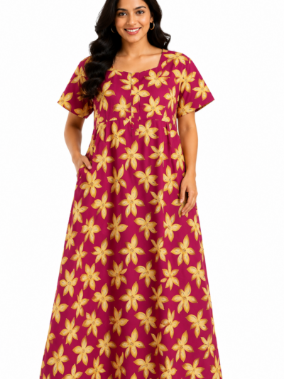 Sivam Nighty Cotton Zip Frock Model XXL- SNzfXXL02301