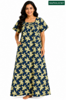 Sivam Nighty Cotton Zip Frock Model XXL- SNzfXXL02307