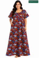 Sivam Nighty Cotton Zip Frock Model XXL- SNzfXXL02310