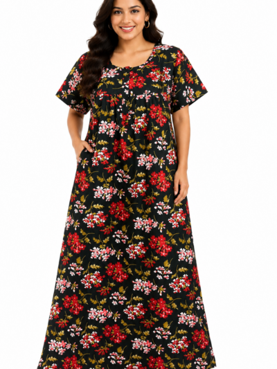 Sivam Nighty Cotton Zip Frock Model XXL- SNzfXXL02314