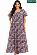 Sivam Nighty Cotton Zip Frock Model XXL- SNzfXXL02316