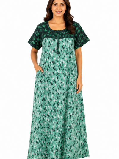 Sivam Nighty Cotton Zip Frock Model XXL- SNzfXXL02318