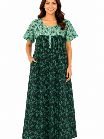Sivam Nighty Cotton Zip Frock Model XXL- SNzfXXL02320