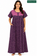 Sivam Nighty Cotton Zip Frock Model XXL- SNzfXXL02322