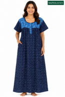 Sivam Nighty Cotton Zip Frock Model XXL- SNzfXXL02323