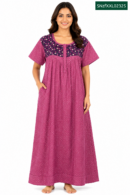 Sivam Nighty Cotton Zip Frock Model XXL- SNzfXXL02325