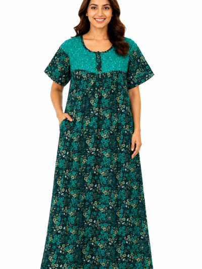 Sivam Nighty Cotton Zip Frock Model XXL- SNzfXXL02326