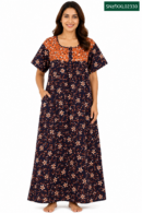 Sivam Nighty Cotton Zip Frock Model XXL- SNzfXXL02330