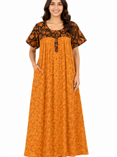 Sivam Nighty Cotton Zip Frock Model XXL- SNzfXXL02331