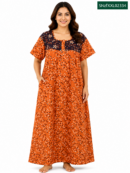 Sivam Nighty Cotton Zip Frock Model XXL- SNzfXXL02334