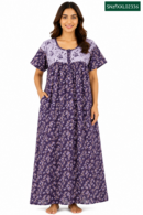 Sivam Nighty Cotton Zip Frock Model XXL- SNzfXXL02336