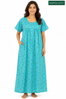 Sivam Nighty Cotton Zip Frock Model XXL- SNzfXXL02337