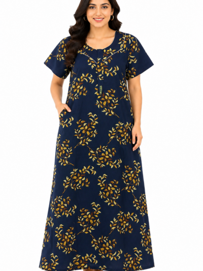 Sivam Nighty Cotton Zip Model XL- SNzpXL2301