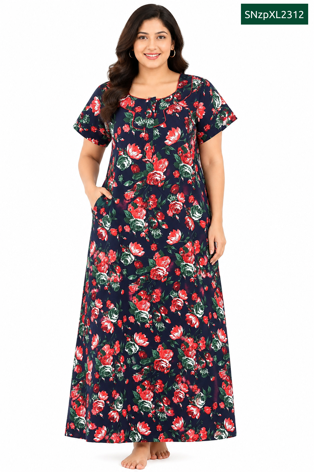Sivam Nighty Cotton Zip Model XL- SNzpXL2312