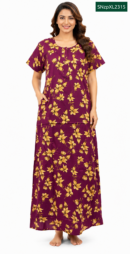 Sivam Nighty Cotton Zip Model XL- SNzpXL2315